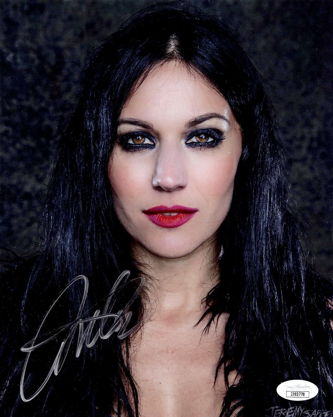 CRISTINA SCABBIA Autograph Hand SIGNED 8x10 Photo Poster painting LACUNA COIL JSA CERTIFIED