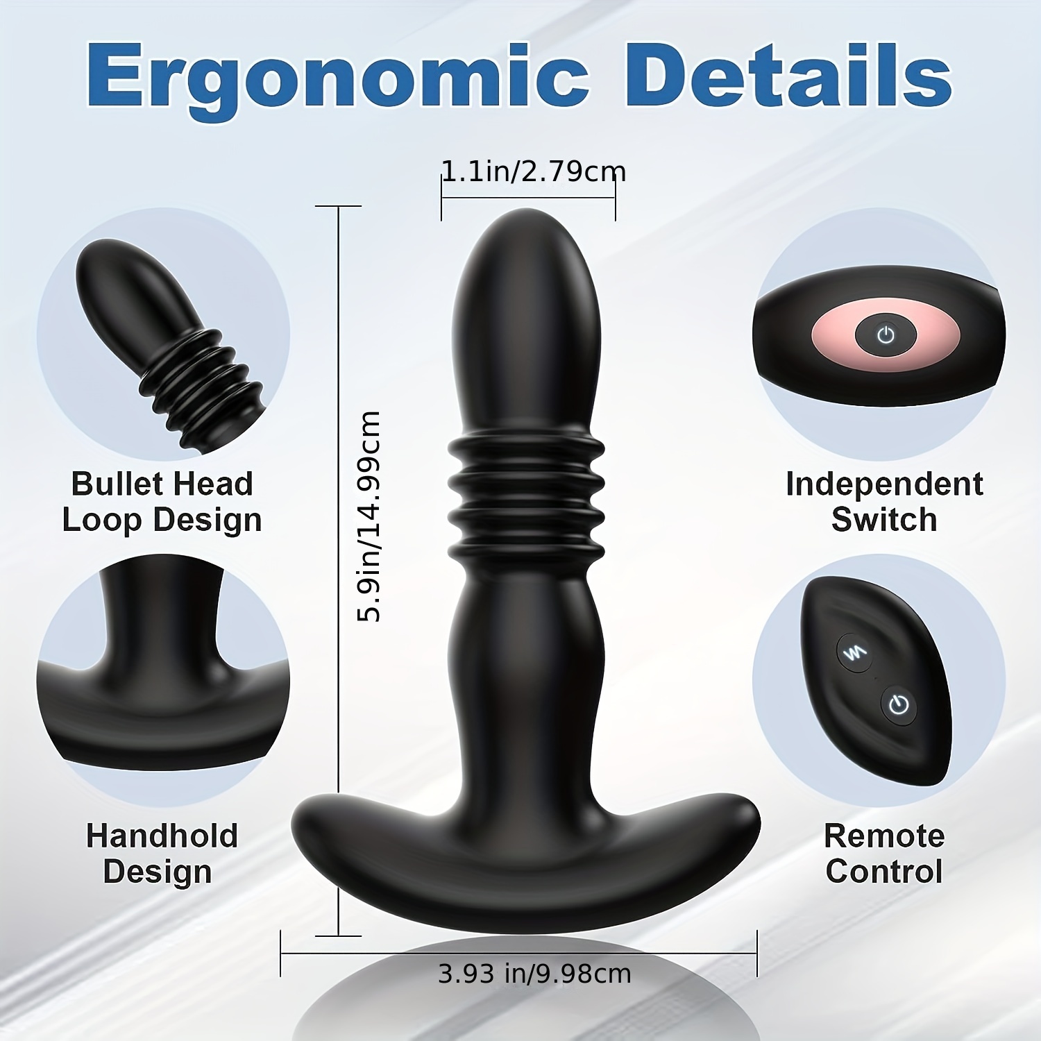 Electric Retractable Anal Plug APP Control Male Prostate Massager