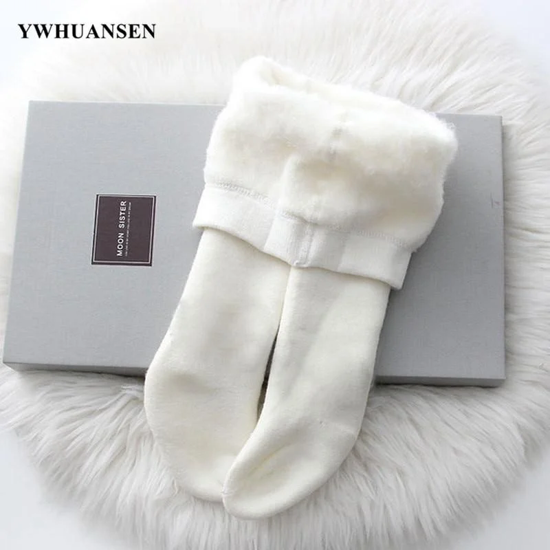 YWHUANSEN 0 to 6 Yrs Super Thick Winter Children Cotton Tight Fleece Lining Soft Pantyhose Solid Color Pantyhose for Little Girl