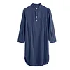 Men's Cotton Long-Sleeved Ethnic Costumes Solid Color Long Shirt Loose Robe