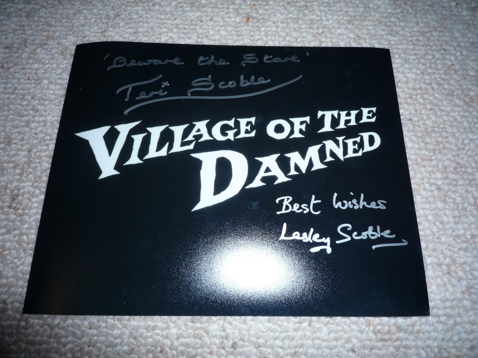 TERI & LESLEY SCOBLE signed autograph In Person 8x10 VILLAGE OF THE DAMNED