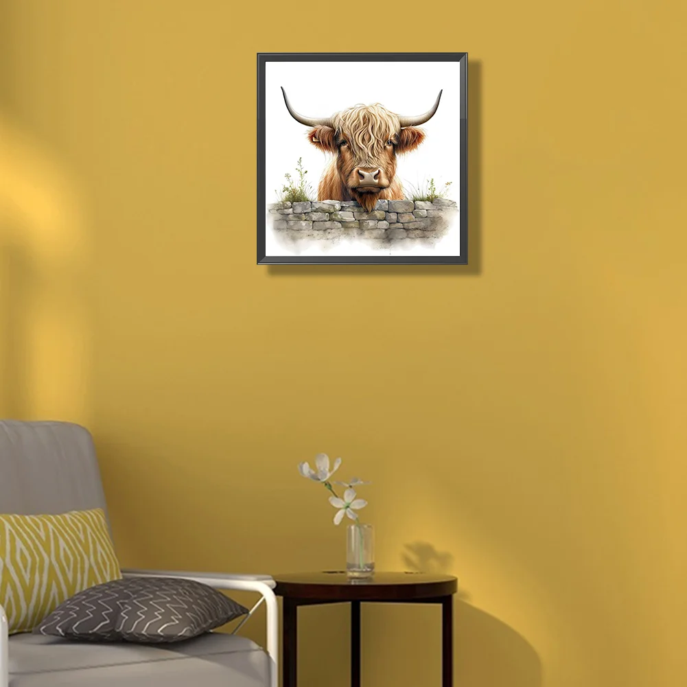 Diamond Painting - Full Round Drill - Highland Cattle(Canvas|35*35cm)