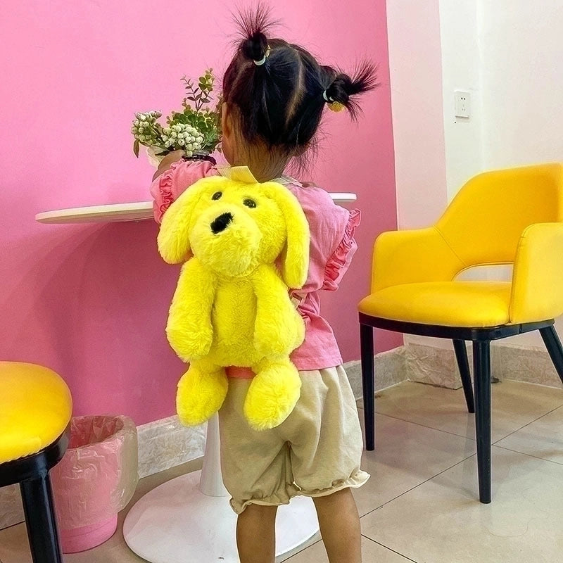 Girl’s Small Autumn&winter Plush Animal Cute Zipper Fashion Backpack