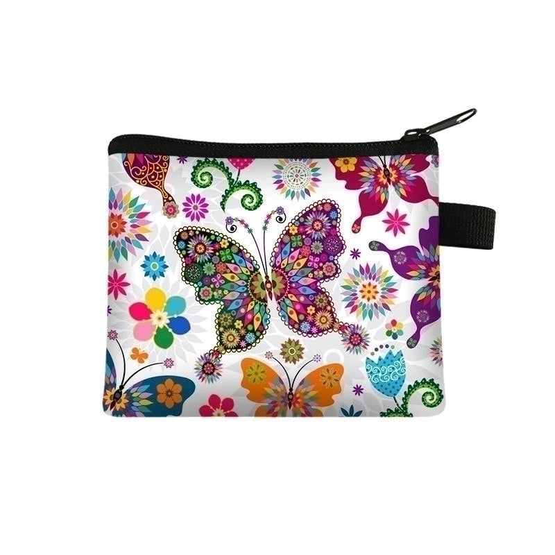 Women’s Butterfly Polyester Zipper Coin Purses