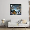 Halloween Haunted House-11CT Stamped Cross Stitch 50*50cm/19.69*19.69in