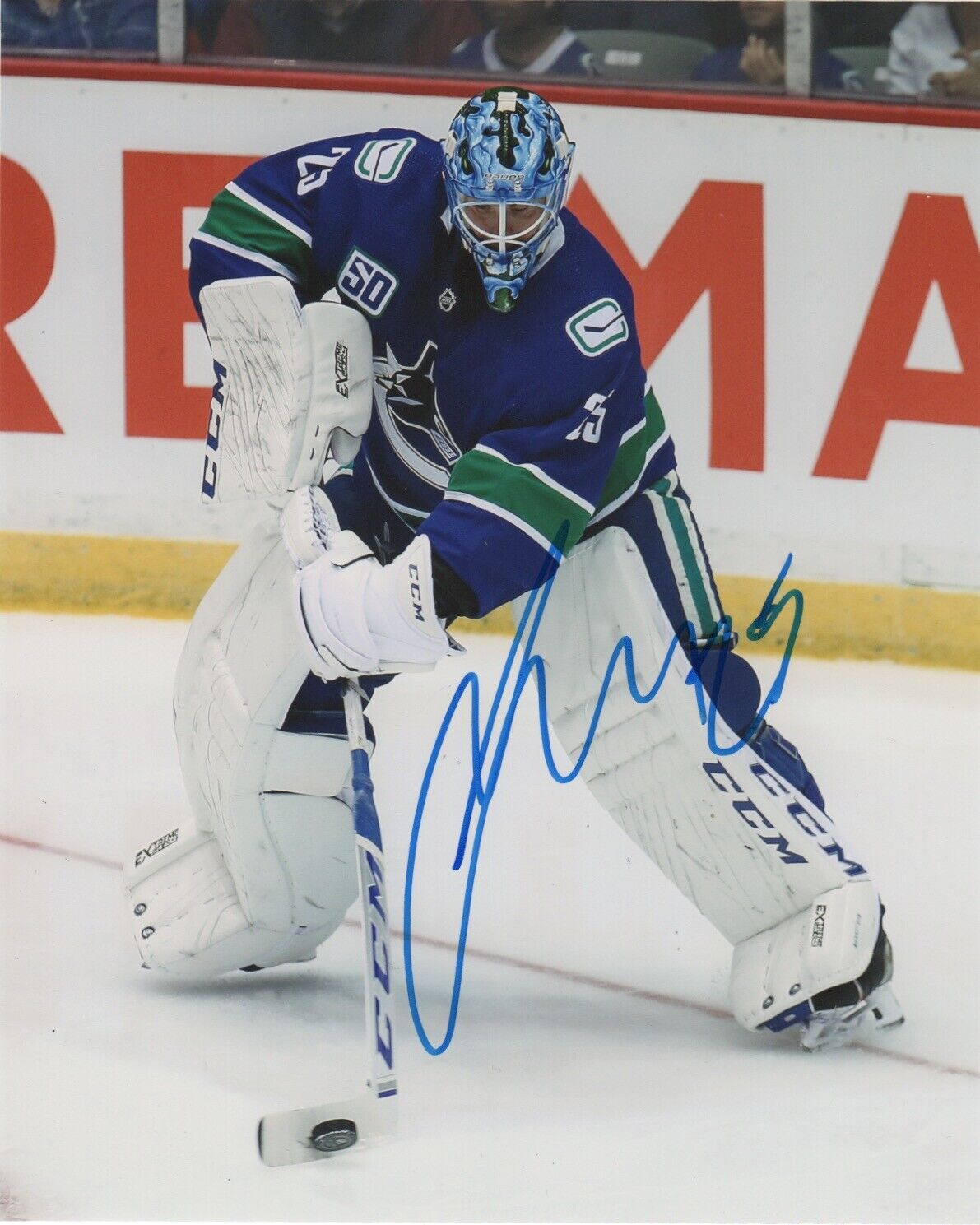 Vancouver Canucks Jacob Markstrom Signed Autographed 8x10 Photo Poster painting COA #21