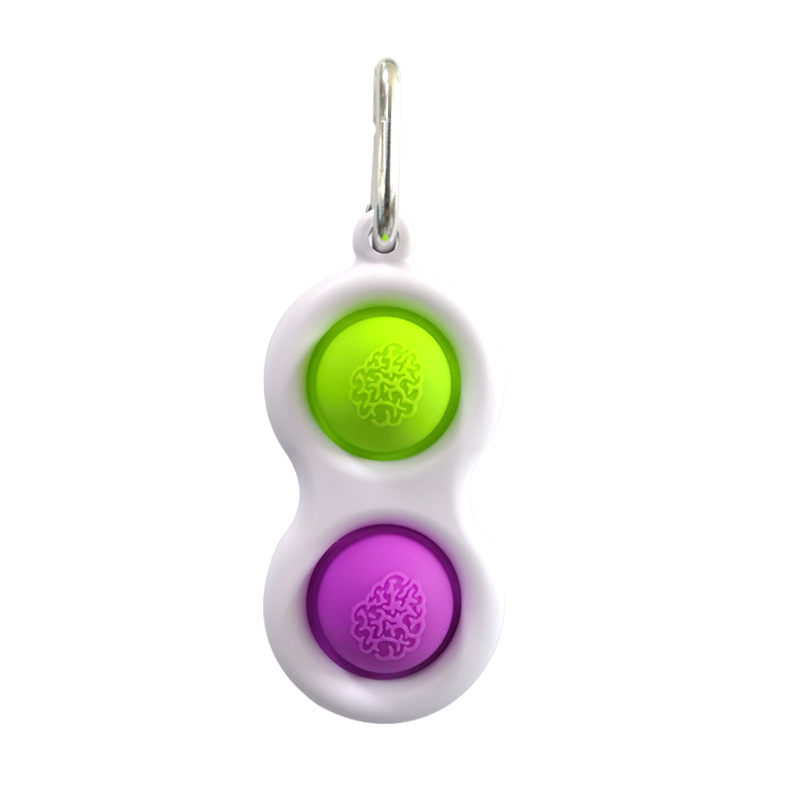 

Keychain - Pop It Fidget Toy, Green and orange, 501 Original