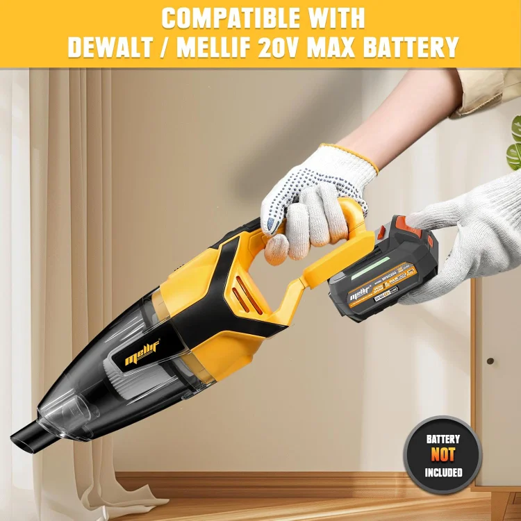 Mellif 18V Car Vacuum Cleaner Cordless compaatible with Dewalt 18V