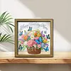Diamond Painting Special Shaped Drill Flower With Frame(8.46x8.46inch)