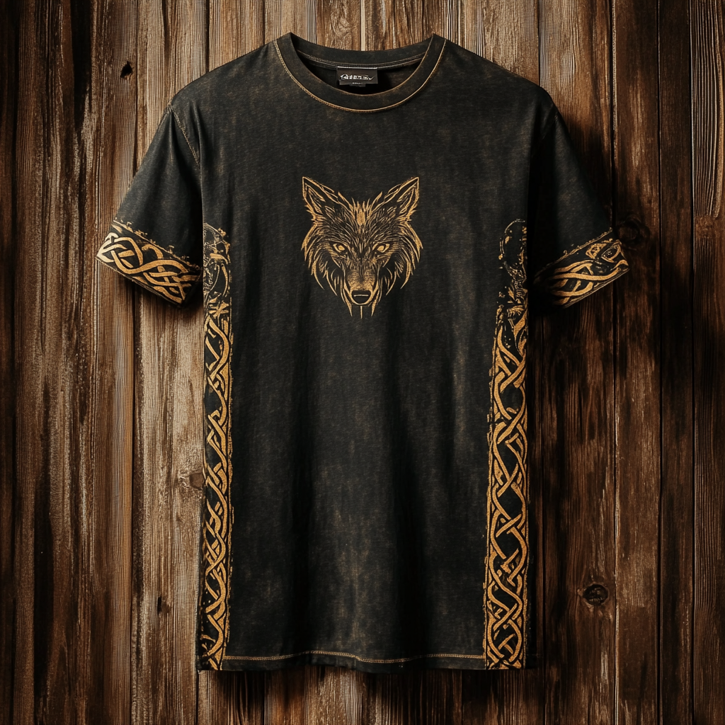 Men's Viking Totem Fenrir Knot Vintage T-Shirt / Rvogue / Rvogue