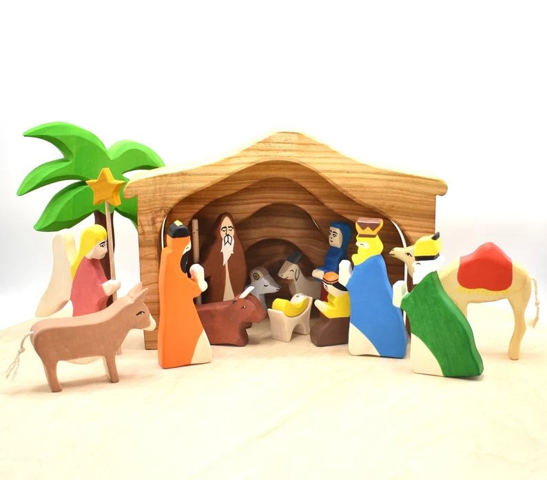 [🌲Christmas Special Price]🔥Christmas Wooden Nativity Figurines 