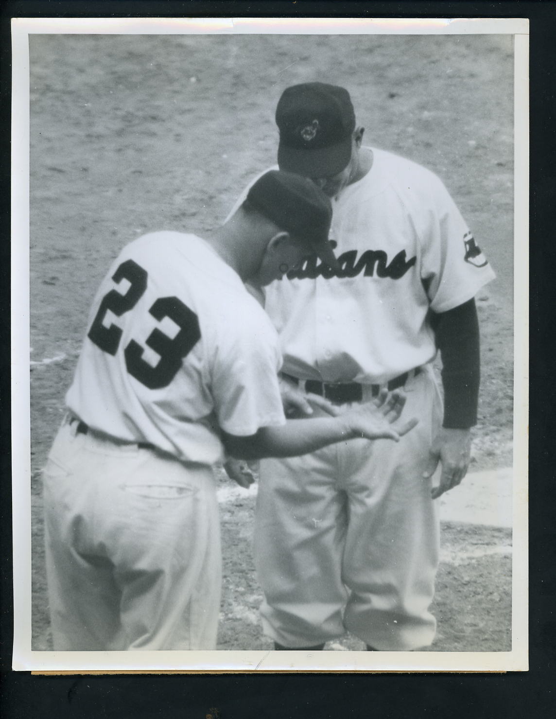 Vic Wertz & Al Lopez 1954 World Series Press Photo Poster painting Cleveland Indians Giants