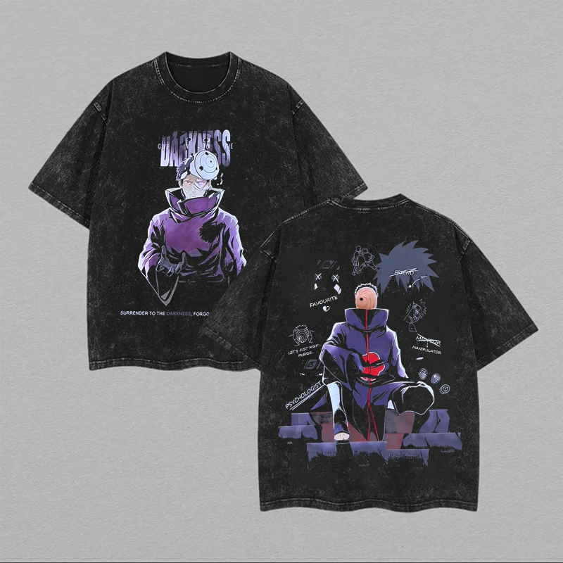 Uchiha Obito Printed Unisex Washed T-Shirt
