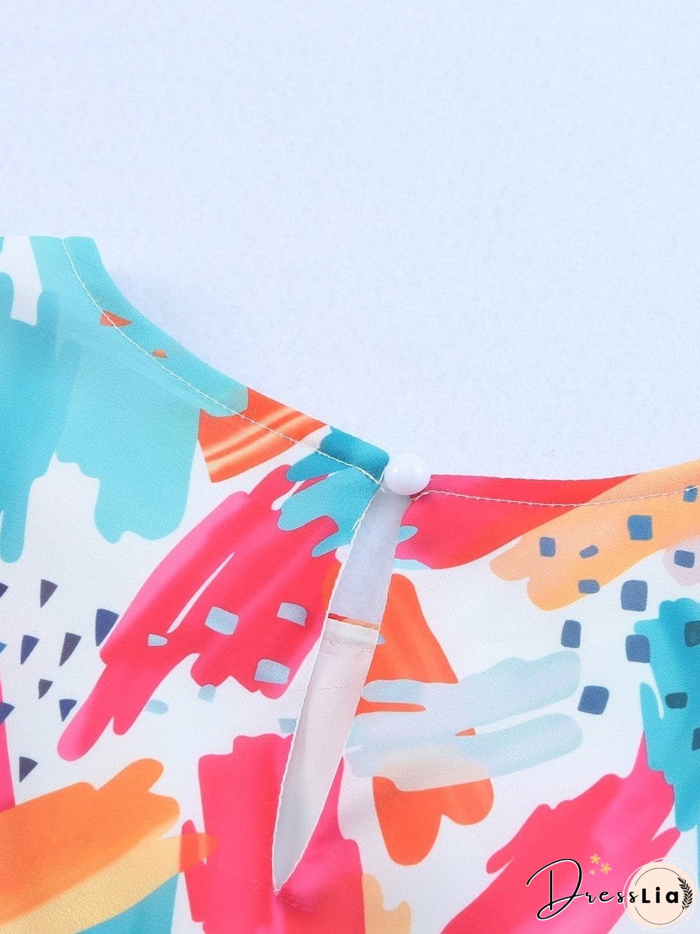 Dreamy Sky Brush Stroke Ruffle Peplum Blouse