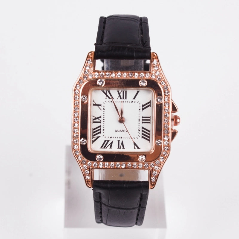 Casual Solid Color Buckle Quartz Women’s Watches