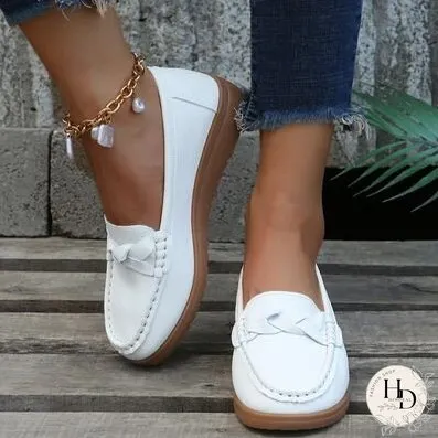 Weave Wedge Heeled Loafers