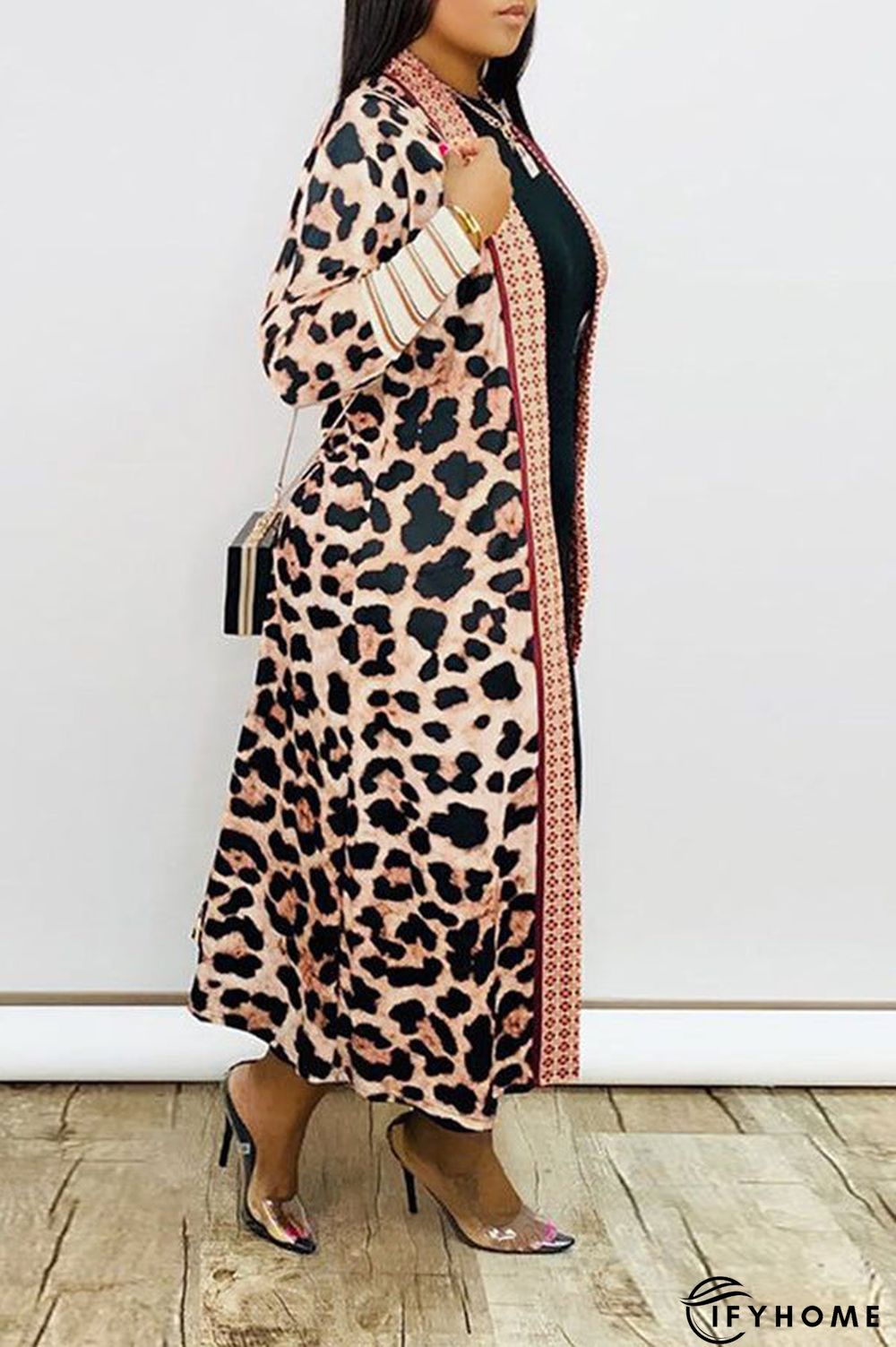 Digital Print Long Sleeve Cardigan Coat | IFYHOME