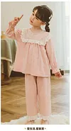 Kid Girl Autumn Thin Long-sleeved Loungewear Pajamas