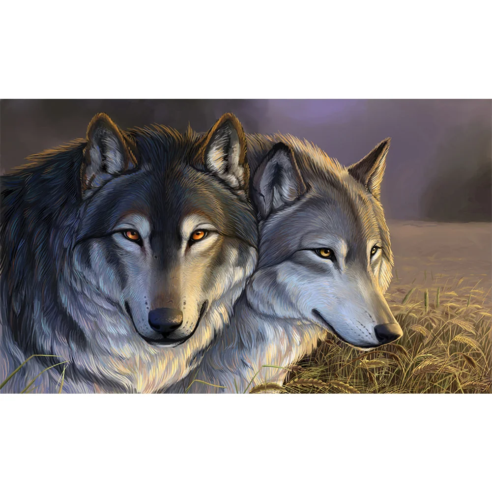 Full Round Diamond Painting - Wolf(Canvas|50*30cm)