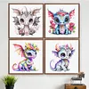 12pcs Cute Dragon-11CT Stamped Cross Stitch Set 12.5*12.5cm/4.92*4.92in tapestrymarket