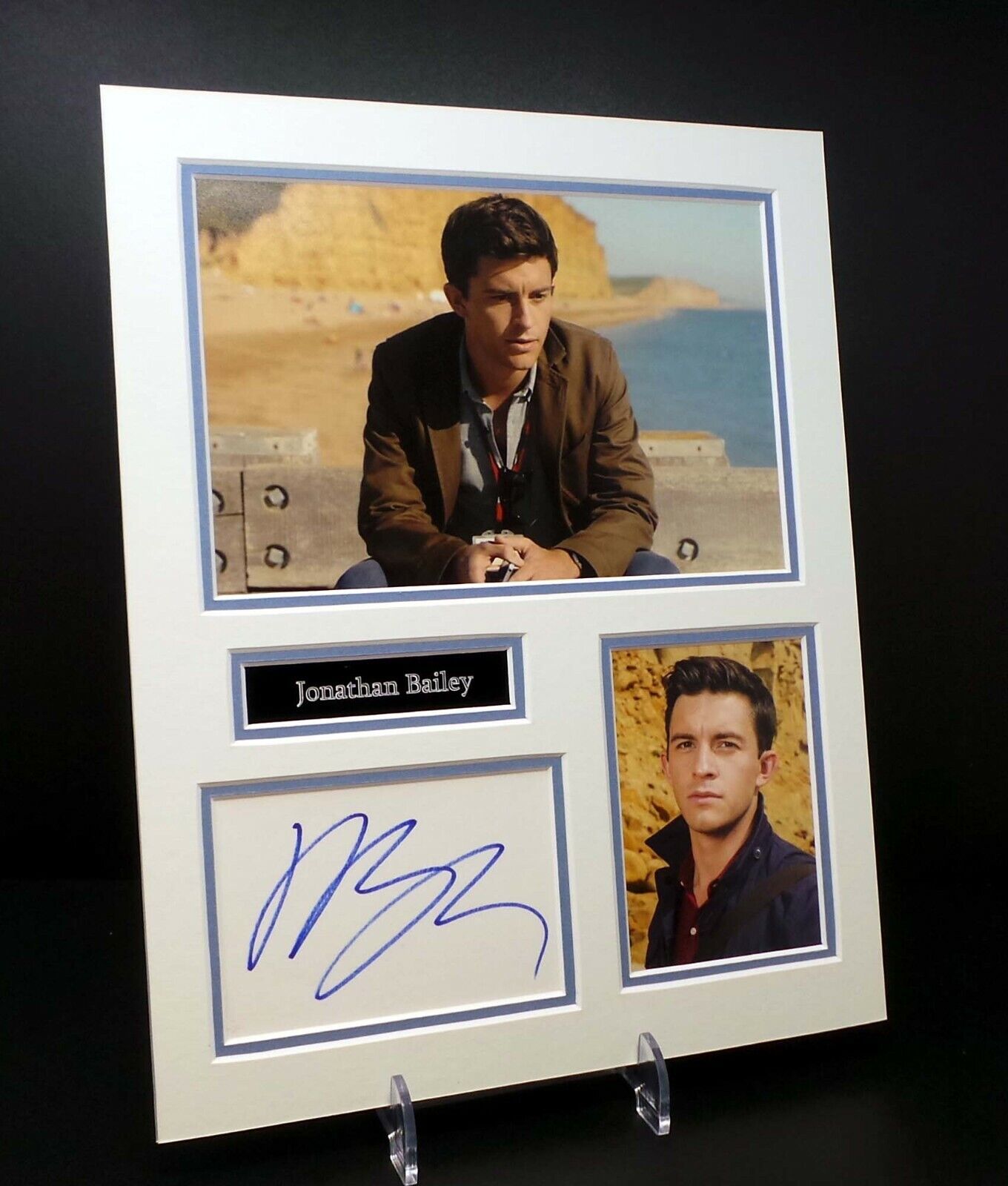 Jonathan BAILEY Signed Mounted Photo Poster painting Display AFTAL RD COA Broadchurch Actor