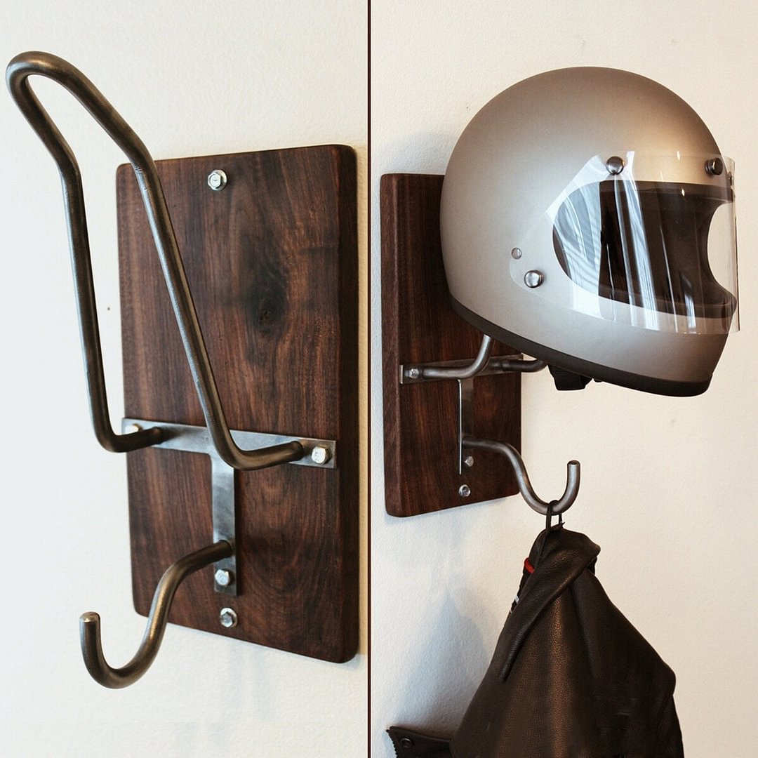 Motorcycle Helmet Rack & Jacket Hook