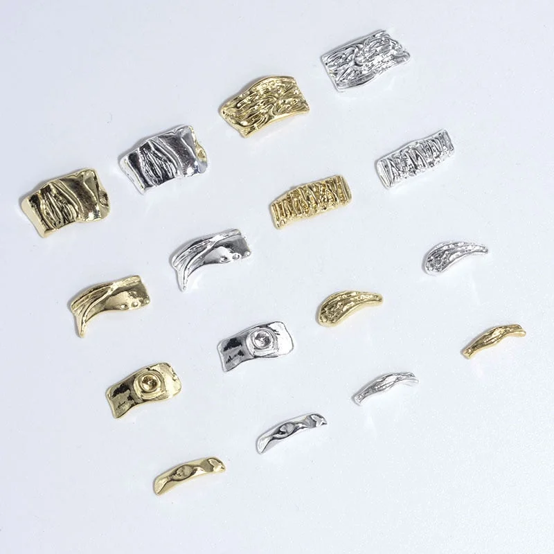 Nail Decoration Irregular Special Shaped Rutin Designs Metal Rhinestones 50 pcs/Set Nail Tips For Beauty Salons-Nail Inspo