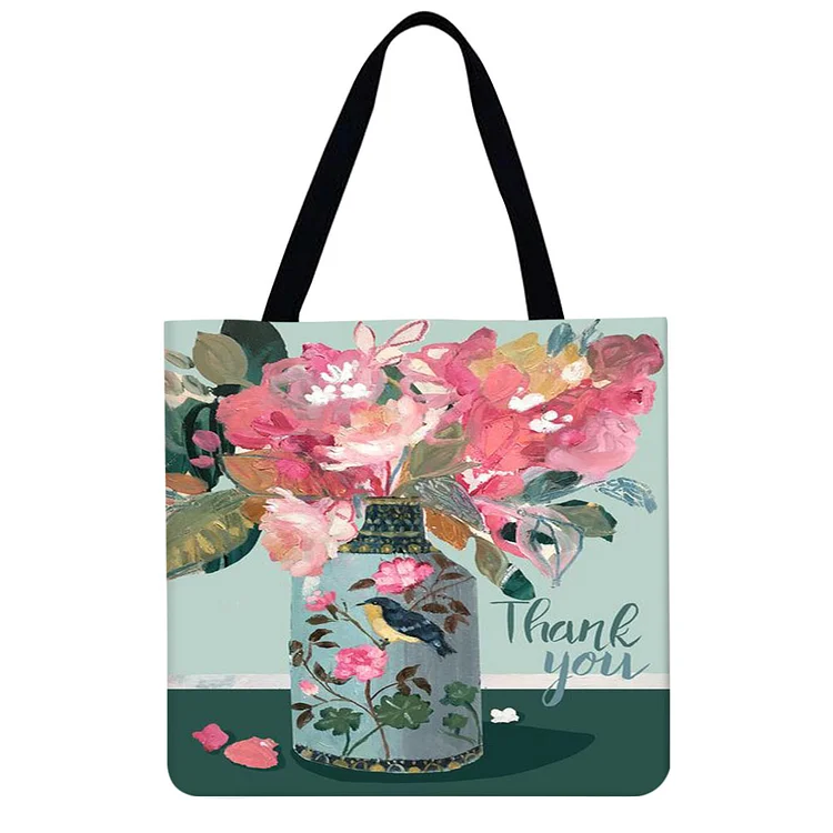 Flowers - Linen Tote Bag