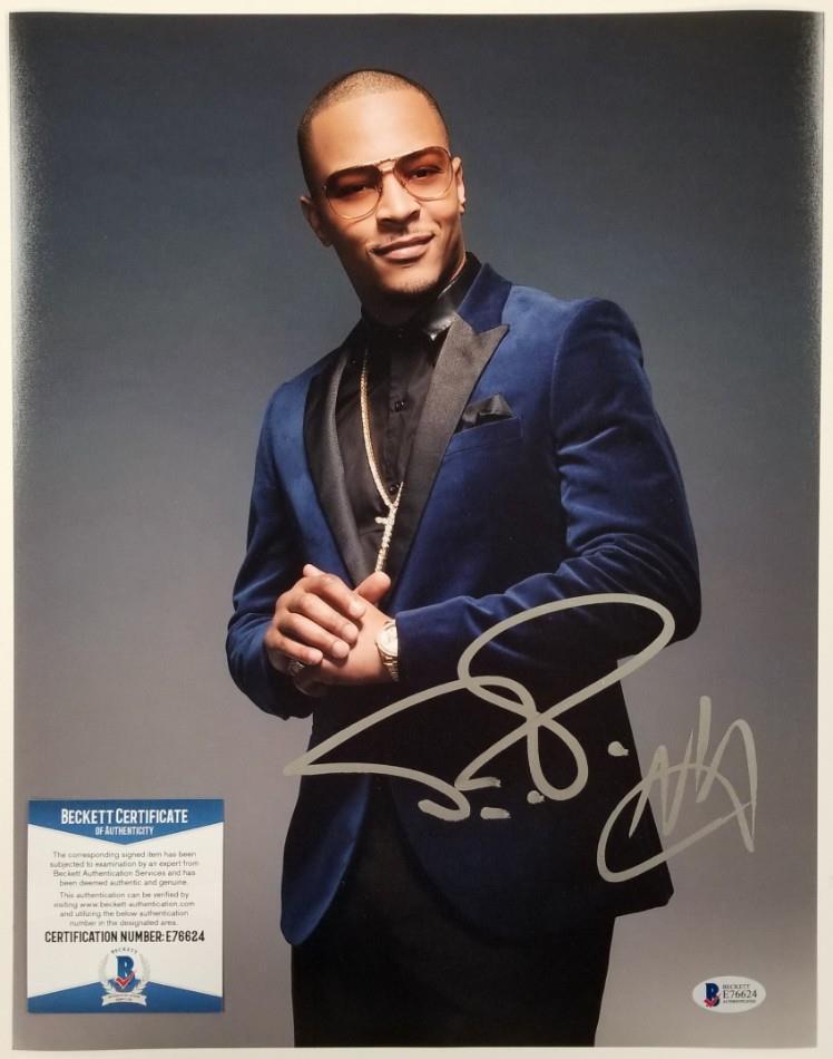 T.I. Clifford Harris Jr. Signed 11x14 Photo Poster painting #7 Hip Hop/ Rapper ~ Beckett BAS COA