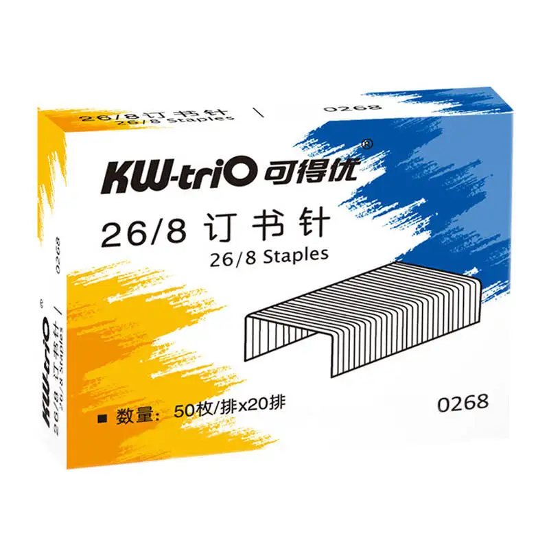 Fromthenon 1000pcs Heavy Duty Staples 26/8 Metal Silver Thickened Large Staple Needle Stapler School Office Binding Supplies