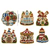 6PCS Fairyland DIY Pearl Diamond Painting Christmas Fridge Magnets, Sparkling Rhinestone Refrigerator Magnet Craft Kit for Home Decor & Gifts