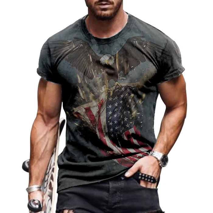 Printed casual short sleeve t-shirt / [viawink] /