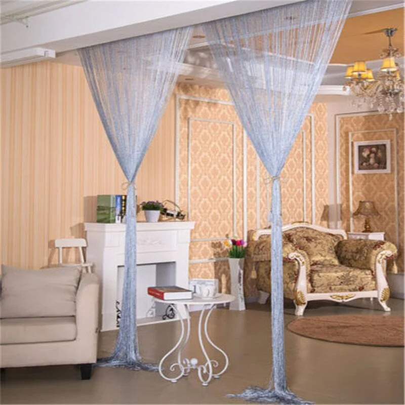 100cmX200cm Glitter Tassel Curtain String Door Window Room Panel Divider Crystal Beaded String Door Window Decorative Curtain