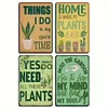4pcs - Funny Garden - Vintage Metal Signs(8*12Inch/12*16Inch)  - Farm