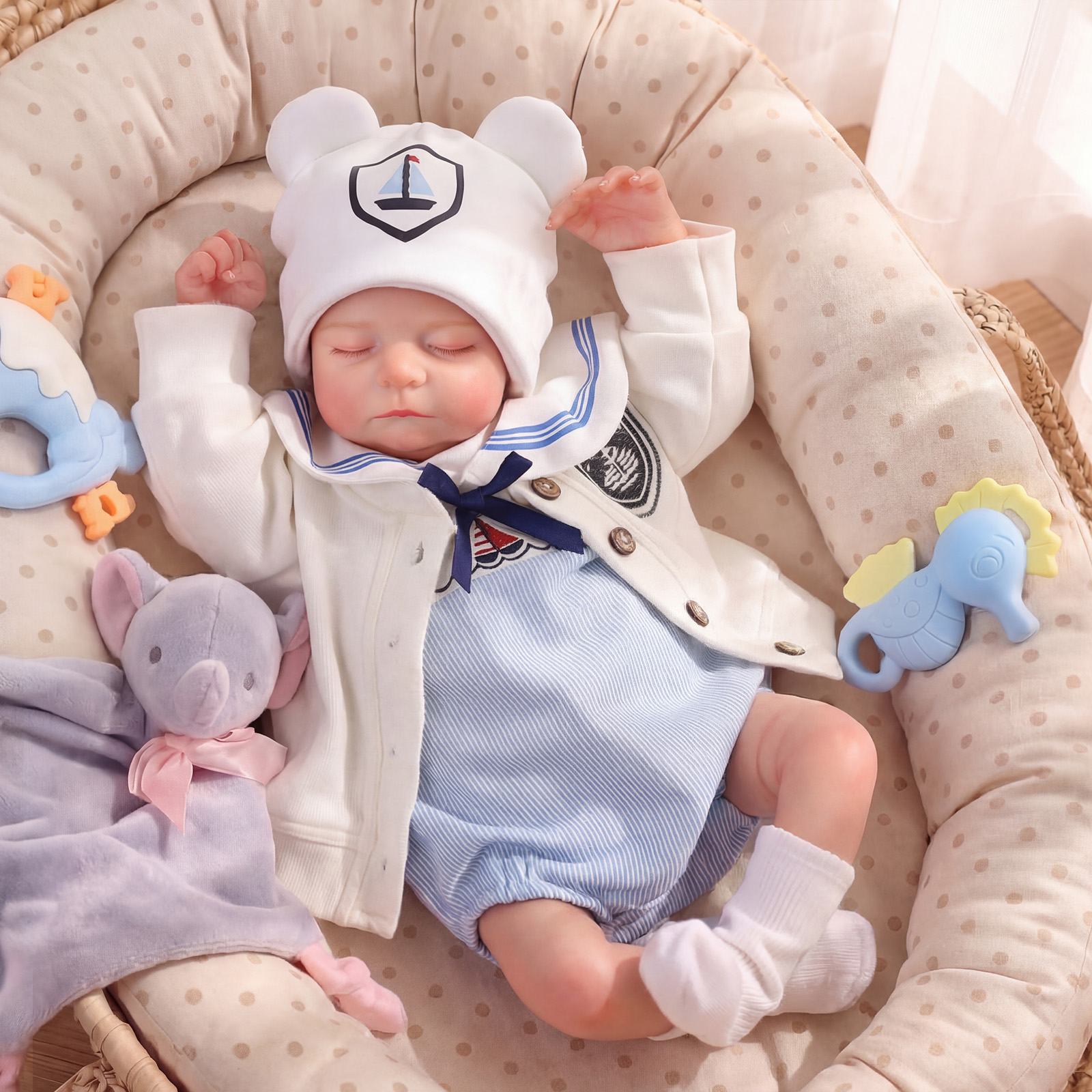 Babeside Sleeping Reborn Baby Noah 20'' Little Infant Girl A Trusty Companion