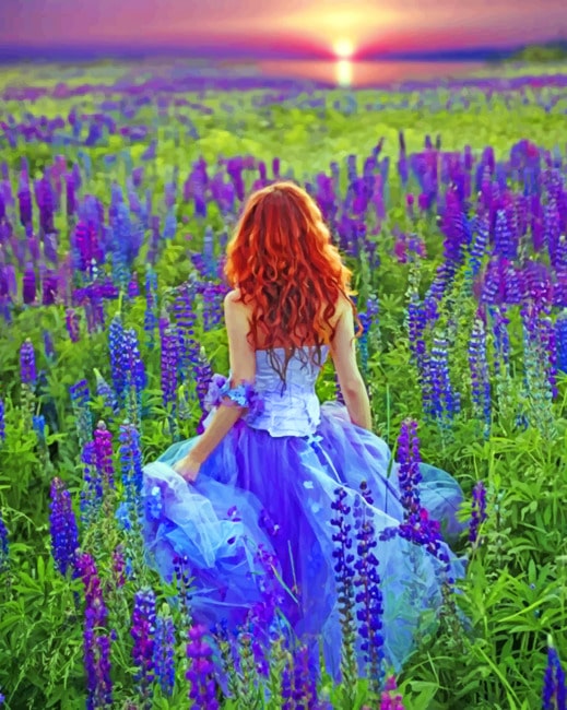

Girl In lavender Field – Landscapes Paint By Numbers - 40*50CM, 501 Original
