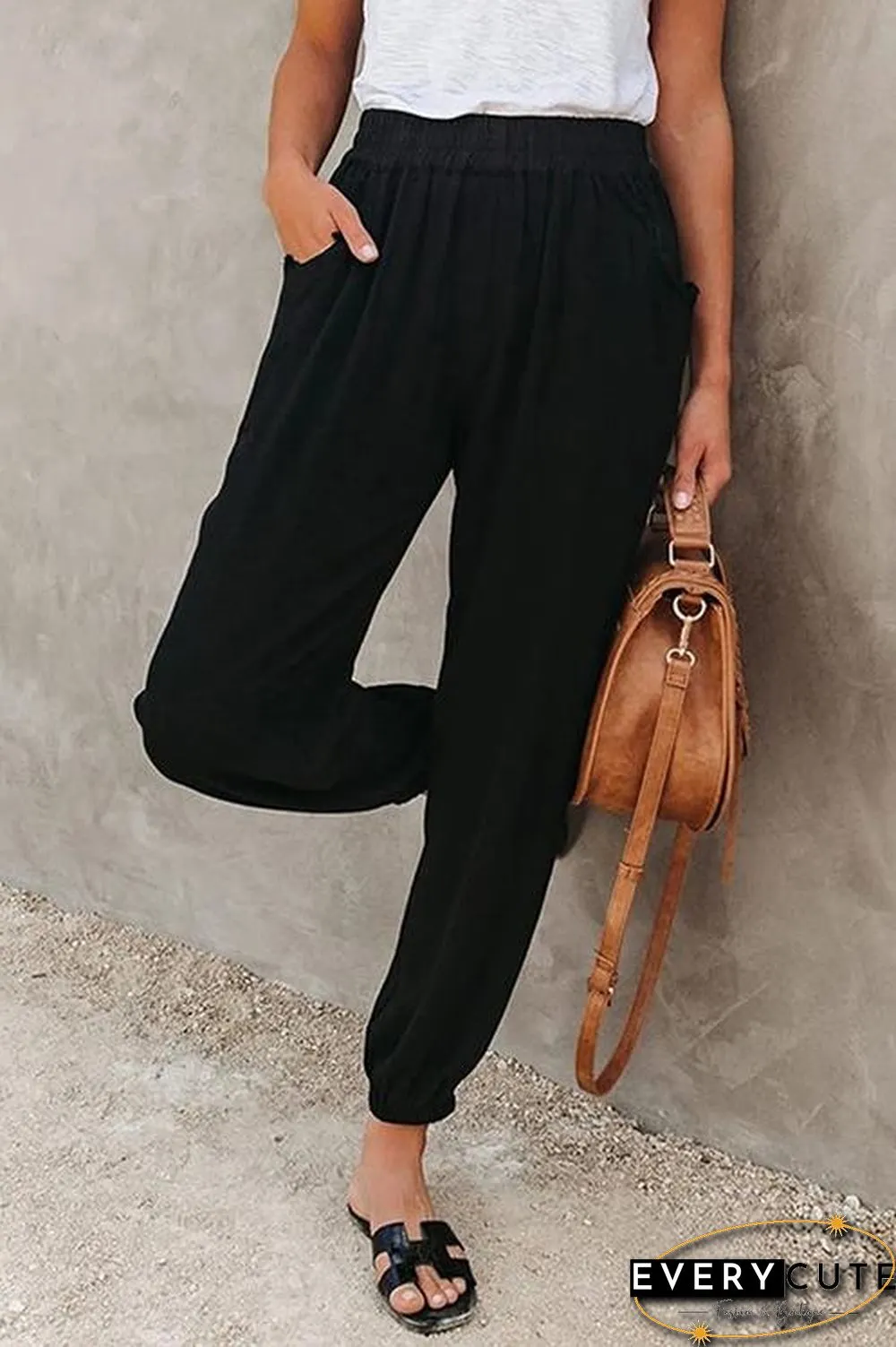 Solid Linen Pockets Jogger