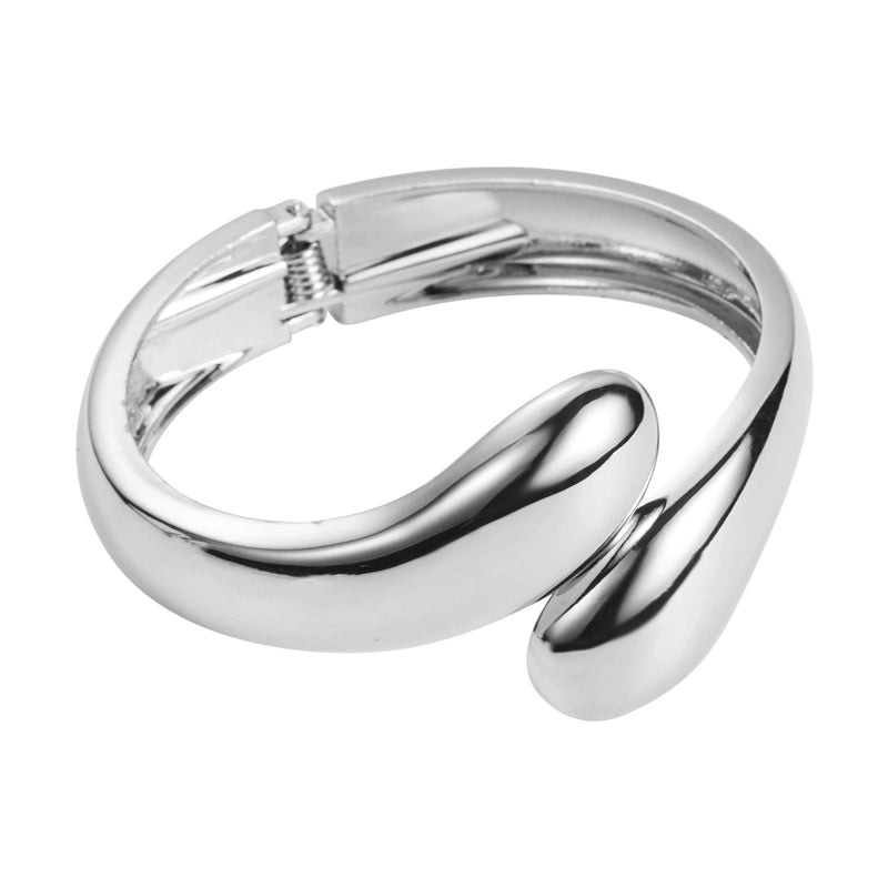 Elegant Minimalist Water Droplets Solid Color Alloy Gold Plated Silver Plated Bangle