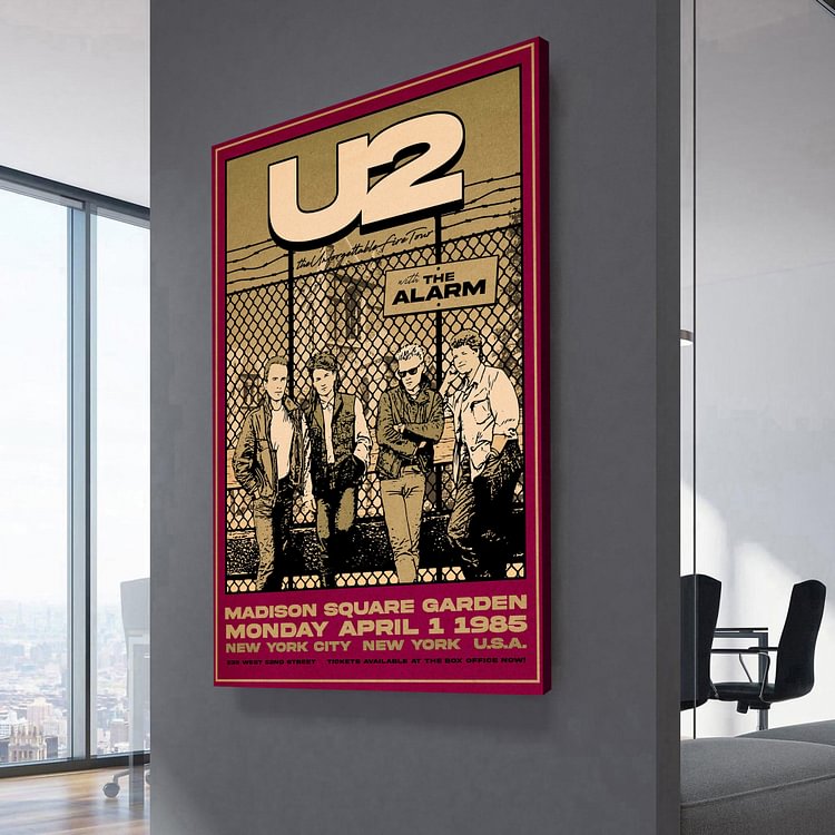 U2 Unforgettable Fire Tour 1985 Canvas Wall Art MusicWallArt