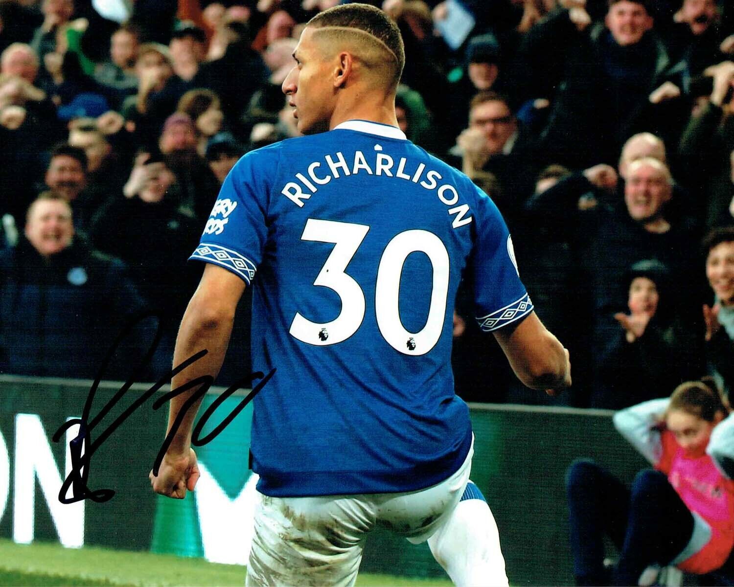 RICHARLISON Signed 10x8 Photo Poster painting AFTAL COA Everton Premier League Football Brazil