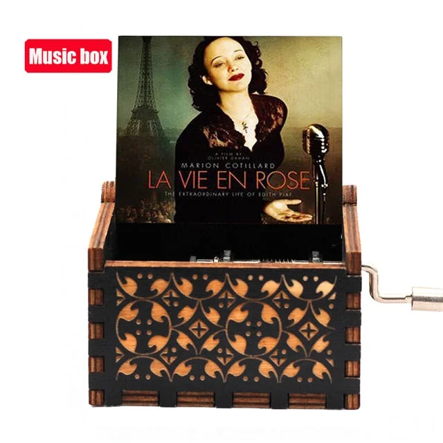 Merry Christmas Various Movie Anime Themes Music Boxes Wooden Hand Crank Birthday Gift New Year's Gift Home Decor