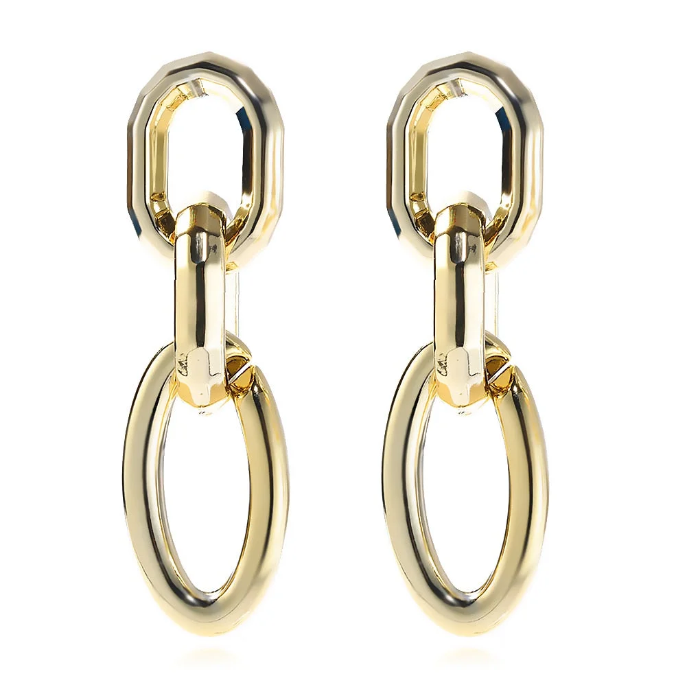 Dvacaman Golden Leaf Flower Earrings For Women Vintage Irregular Geometric Metal Long Drop Dangle Beetle Earrings Trendy Jewelry