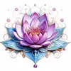 Lotus Bead Embroidery Kit Pre-Printed Bead Cross stitch tapestrymarket