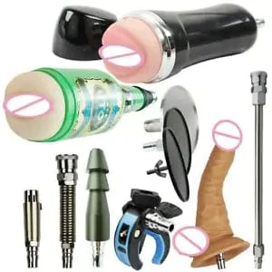 pornhint Pornhint 3XLR VAC-U-LOCK M6 connector Machine Device Attachement with Dildo Male