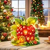 (US Local)Double Sided Special Shape Grapes House Diamond Painting LED Light Ornaments