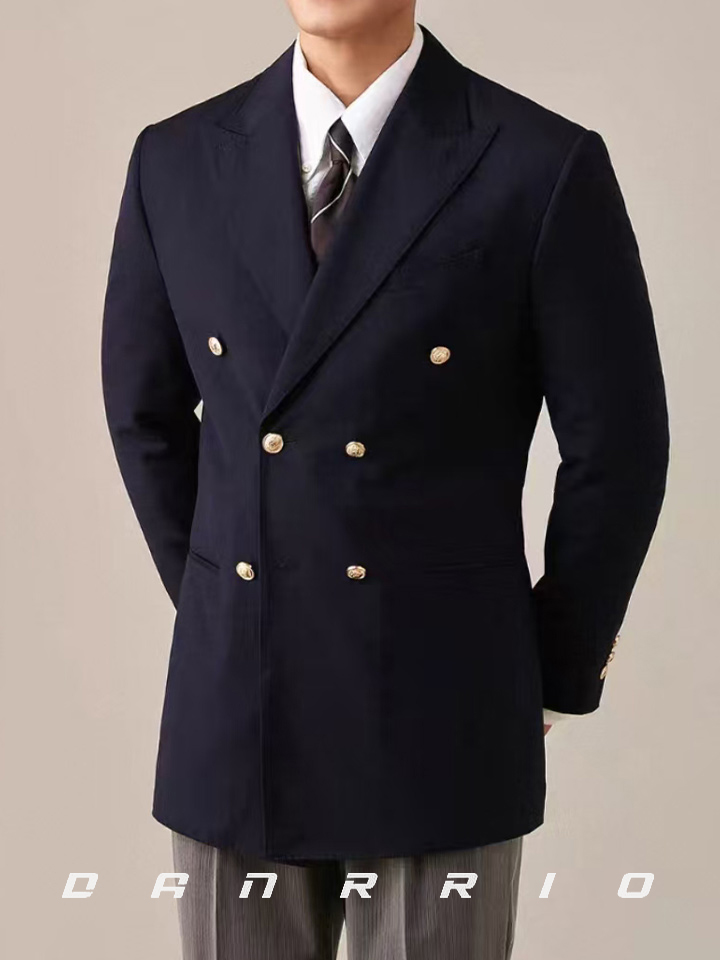 DANRRIO Wool Italian Double-breasted Non-iron Thin Suit Jacket DANRRIO.COM DANRRIO