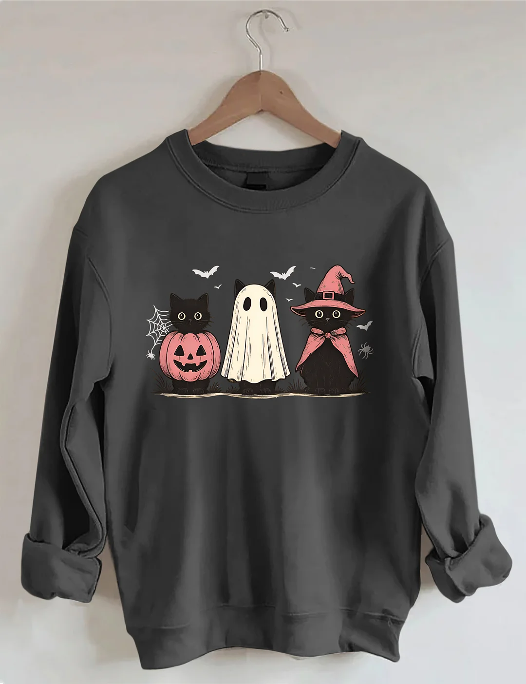 Boo Ghost Black Cat Sweatshirt