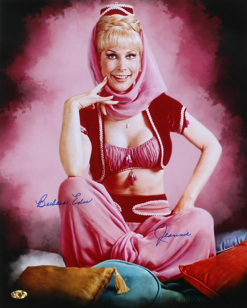 I DREAM OF JEANNIE TV BOTTLE BARBARA EDEN SIGNED AUTOGRAPH 8.5X11 Photo Poster painting REPRINT