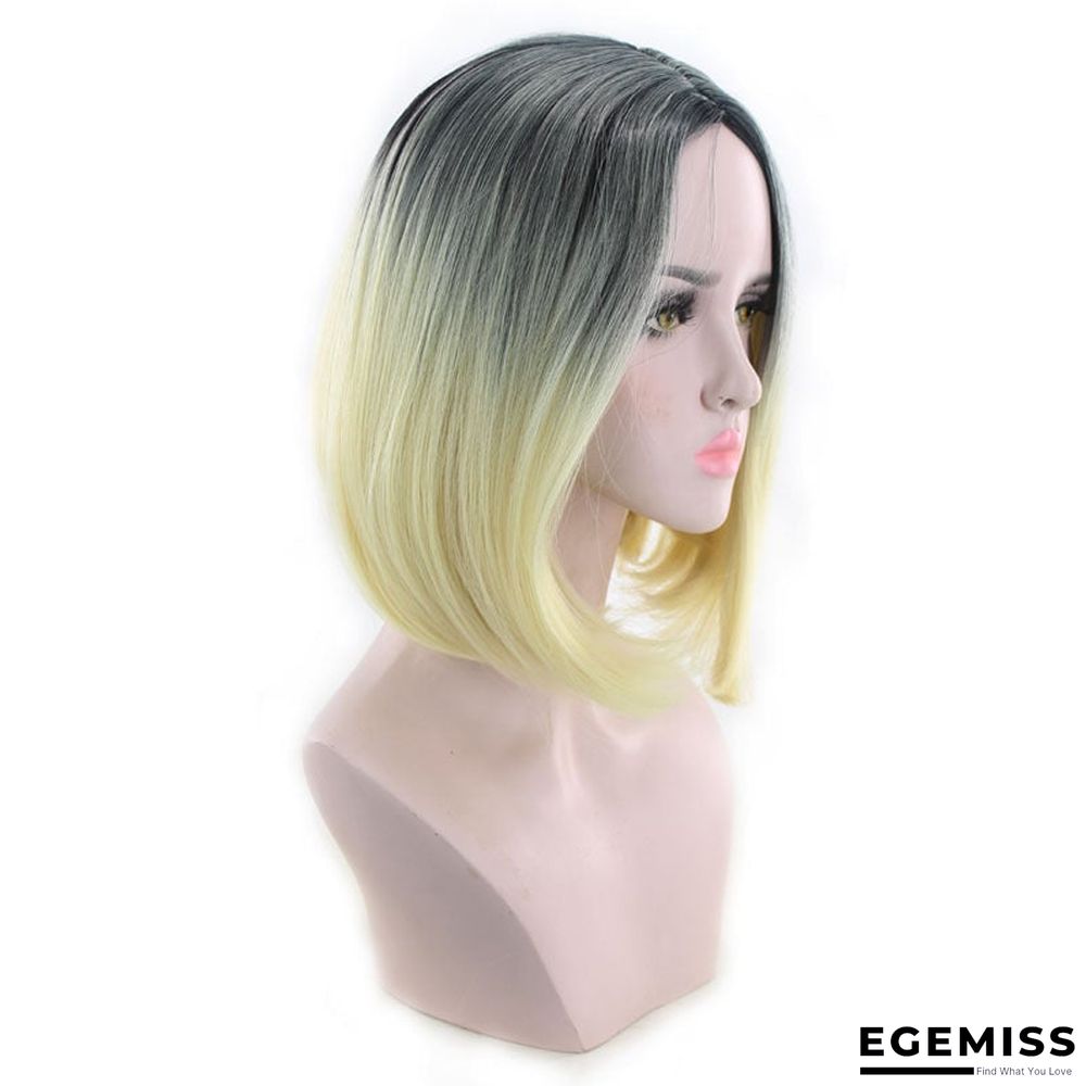 Bobo Wig Women's Short Hair Straight Hair Gradient Platinum | EGEMISS