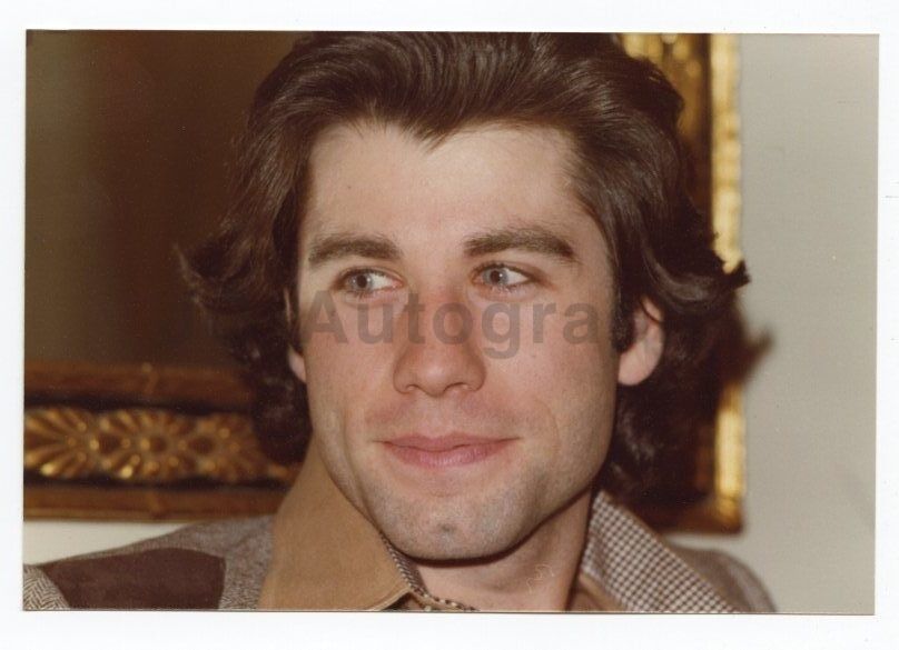 John Travolta - Vintage Candid Photo Poster painting by Peter Warrack - Previously Unpublished